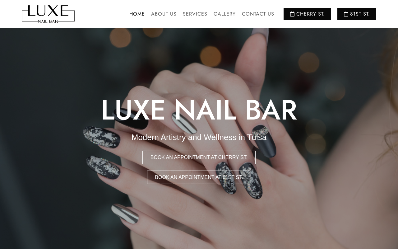 Luxe Nail Bar — screenshot of their official website