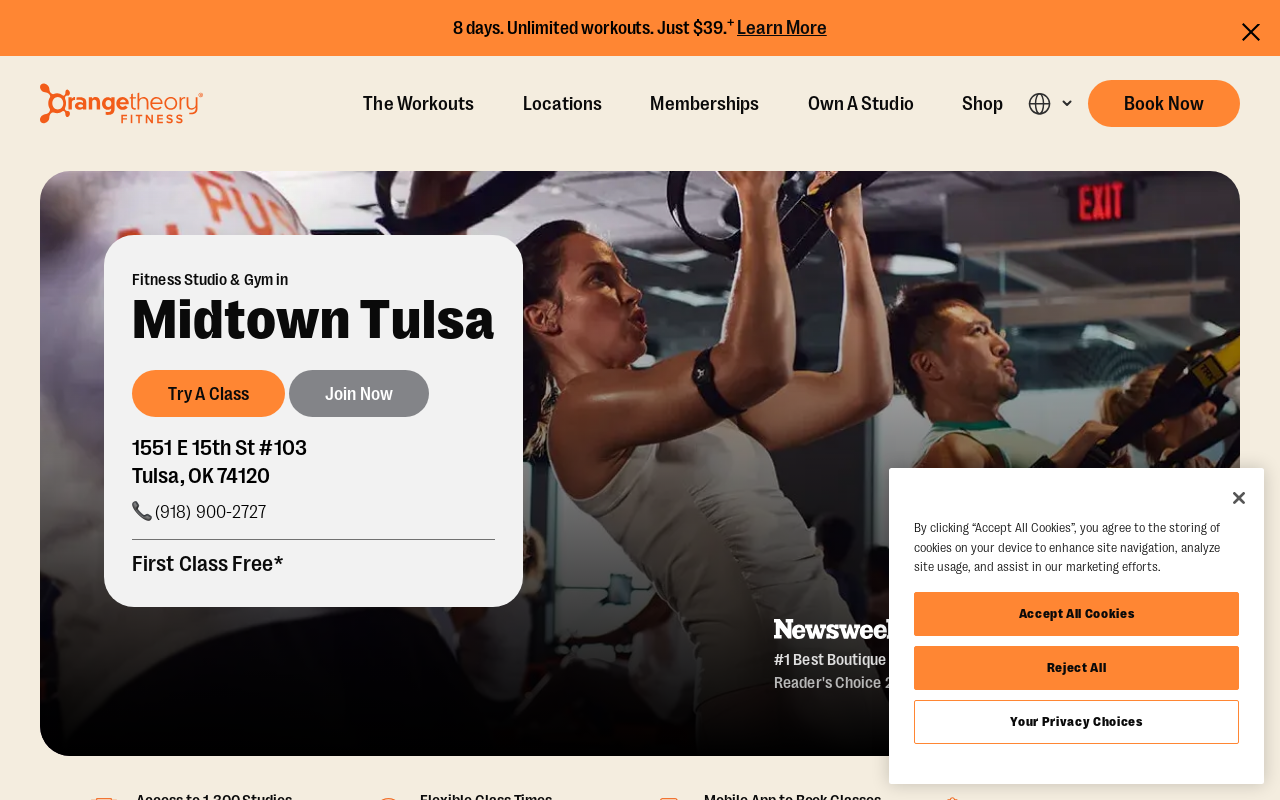 Orangetheory Fitness — screenshot of their official website