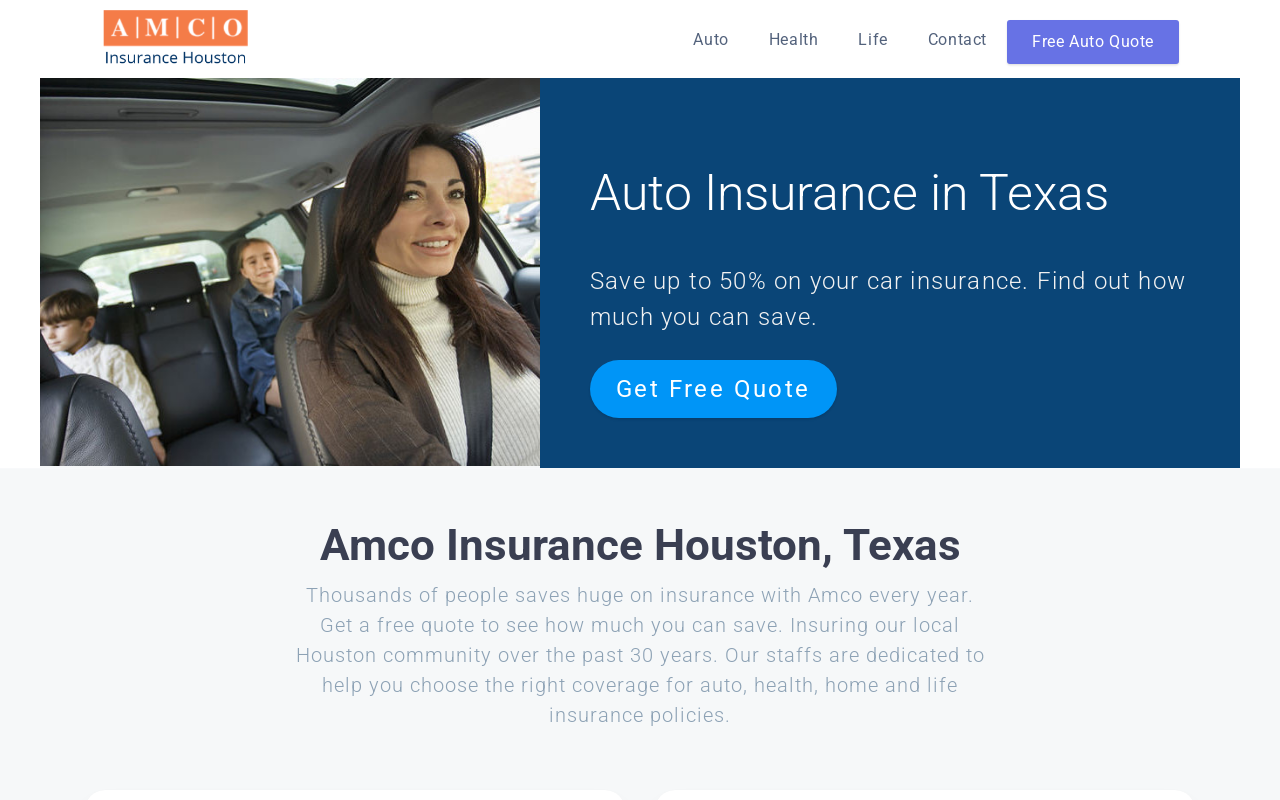 Amco Insurance — screenshot of their official website