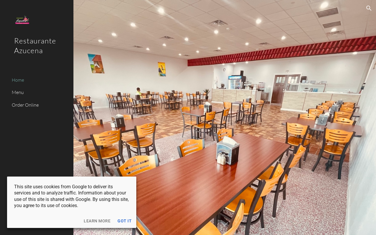 Restaurante Azucena — screenshot of their official website