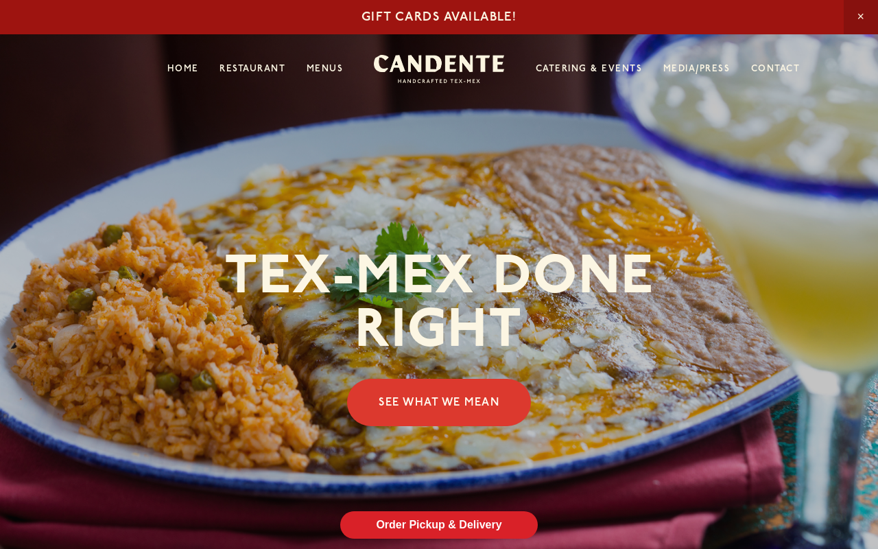 Candente — screenshot of their official website