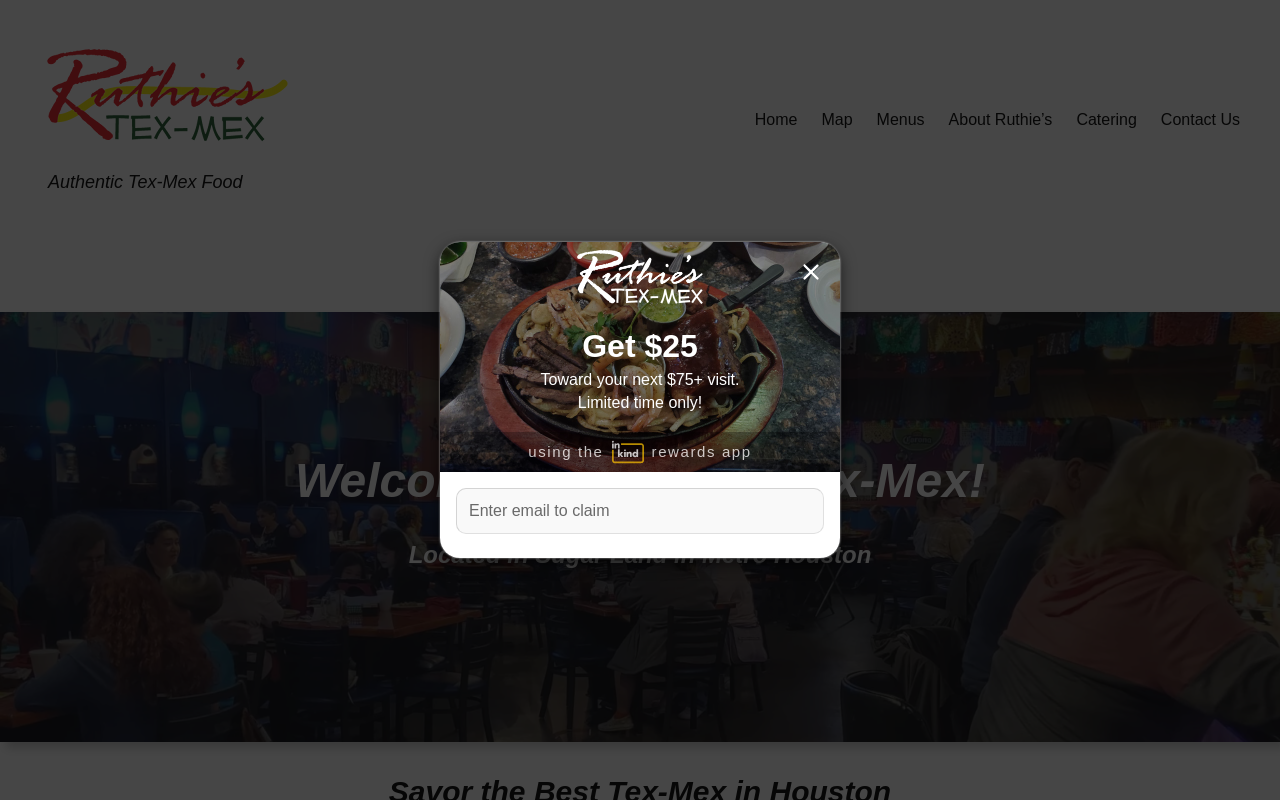 Ruthie's Tex-Mex — screenshot of their official website