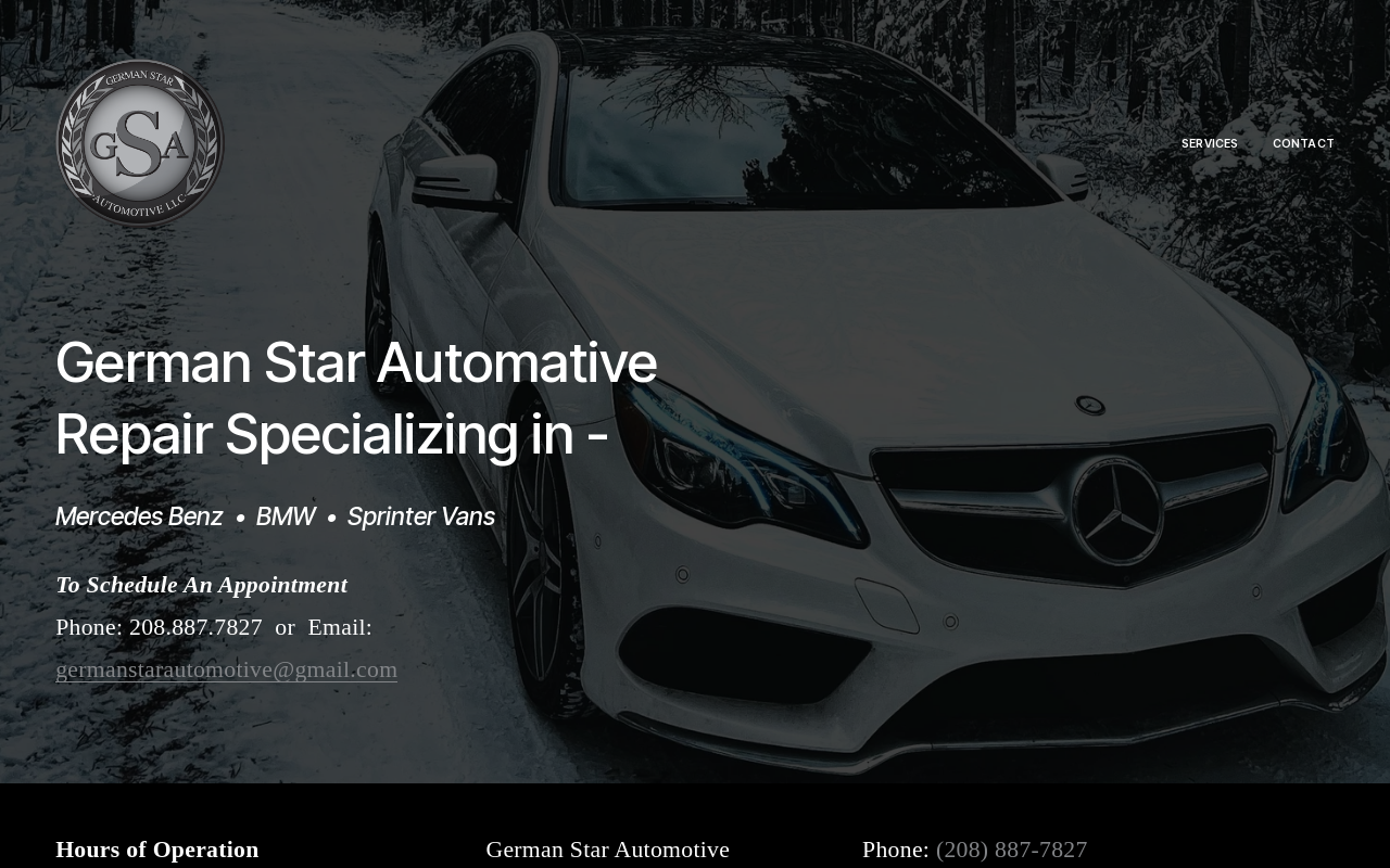 Germanstar Auto Repair — screenshot of their official website