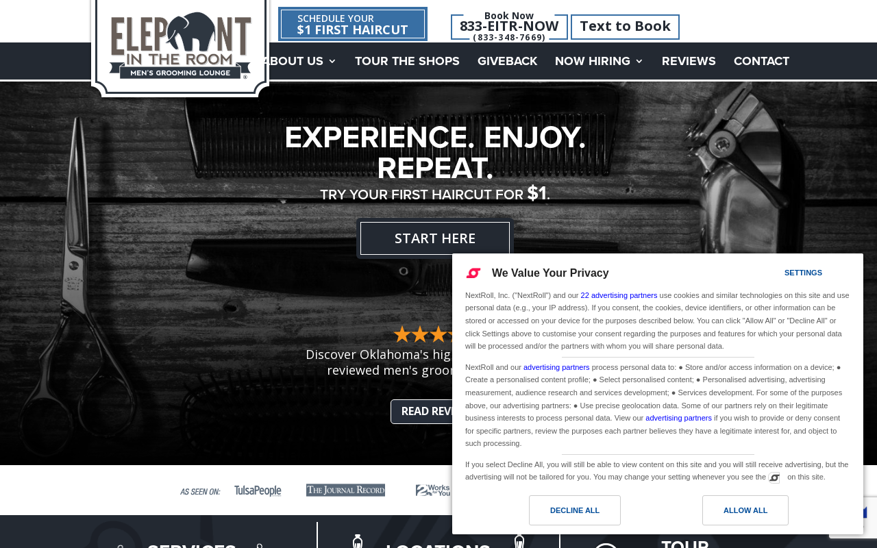 Elephant In the Room — screenshot of their official website