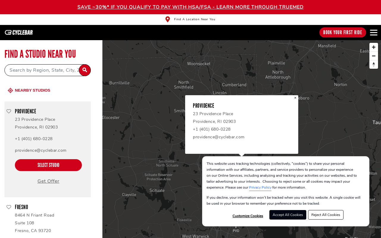 CycleBar — screenshot of their official website