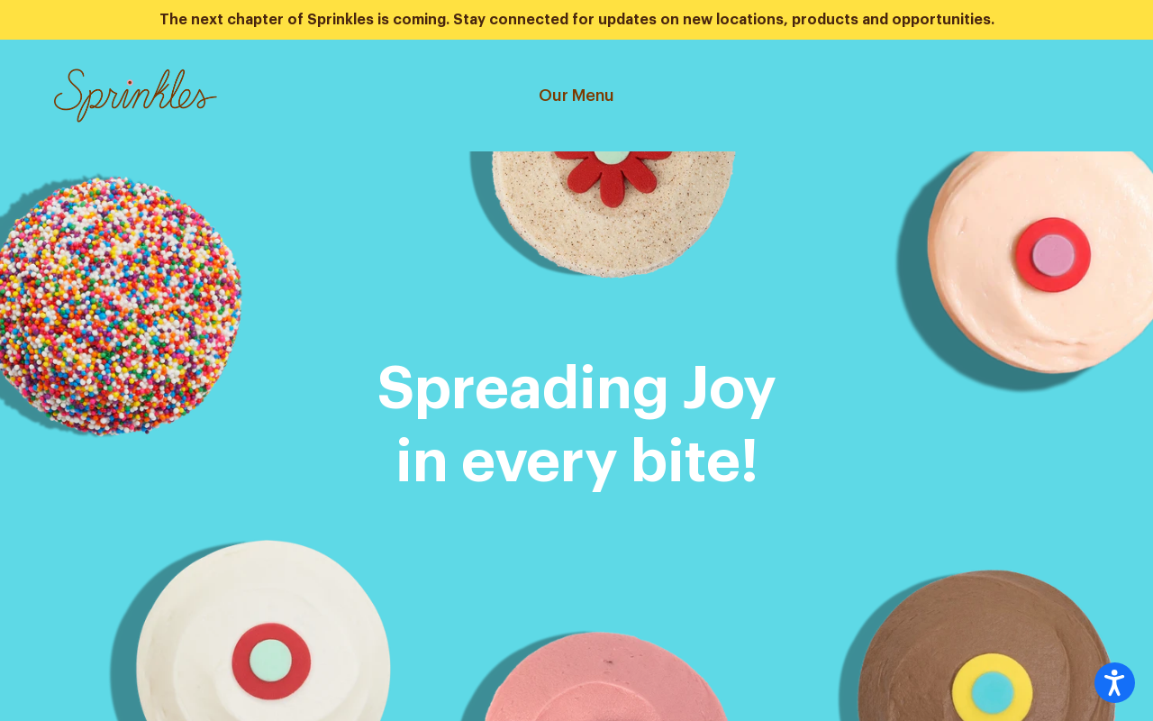 Sprinkles Houston Rice Village — screenshot of their official website