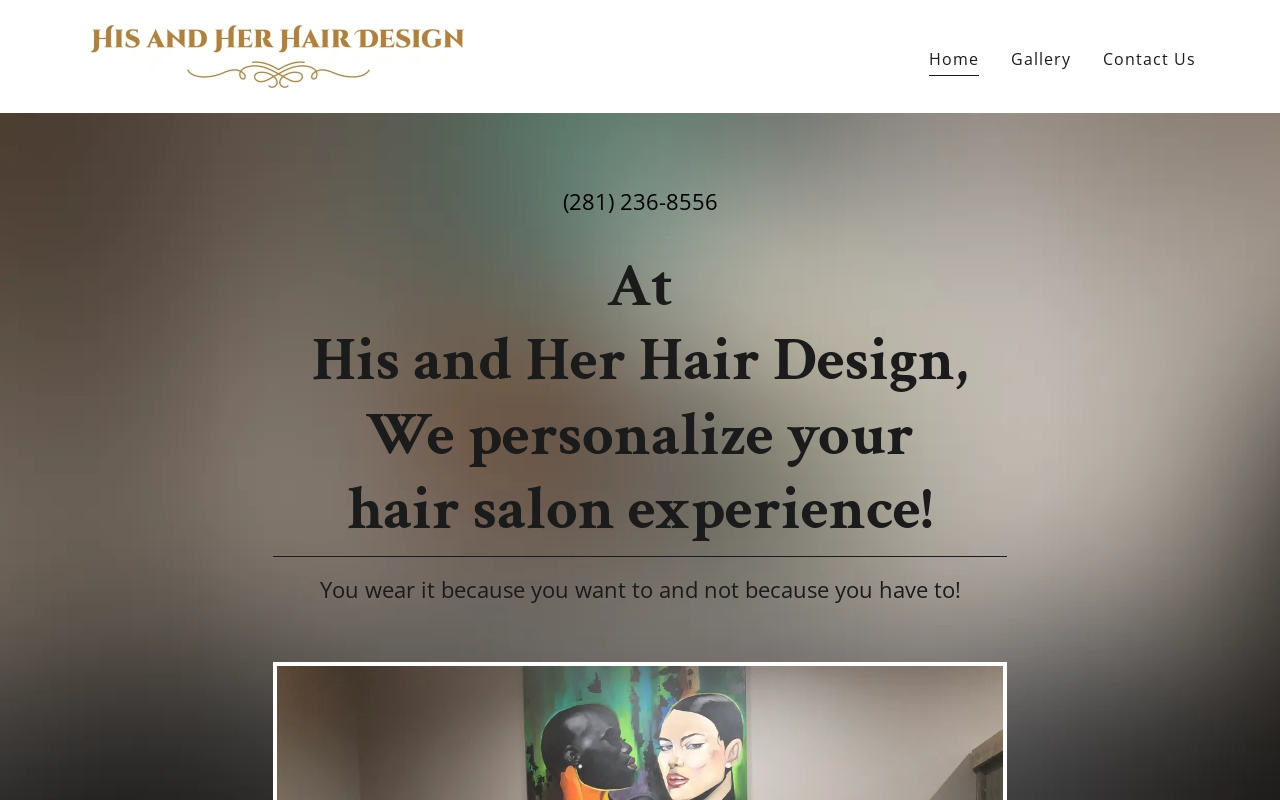 His and Her Hair Design — screenshot of their official website