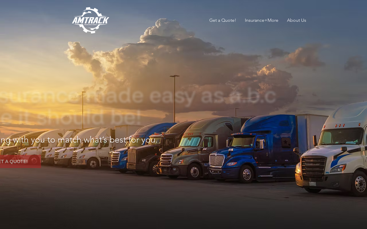 Amtrack Insurance — screenshot of their official website