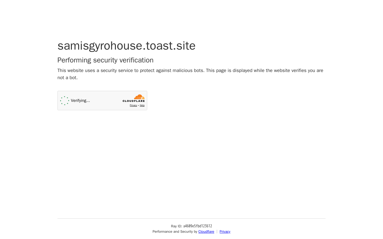 Sam's Gyro House — screenshot of their official website