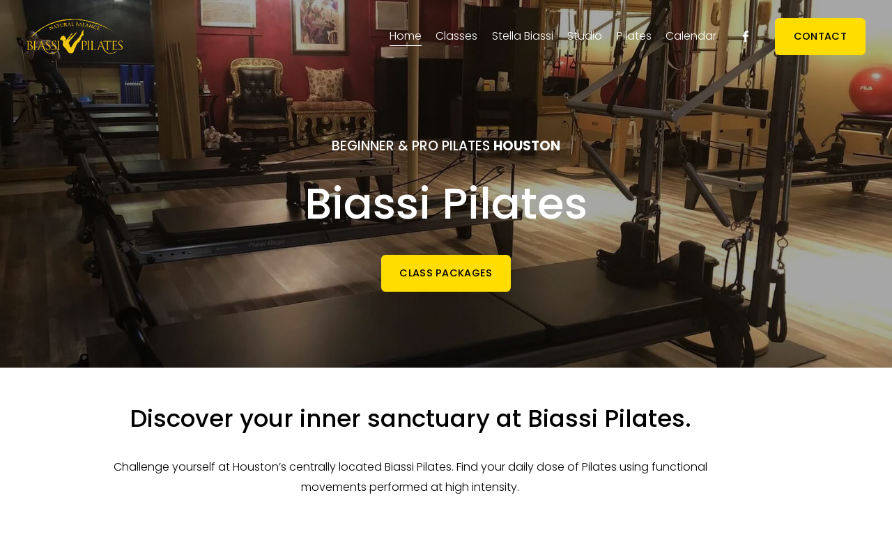 Biassi Pilates — screenshot of their official website