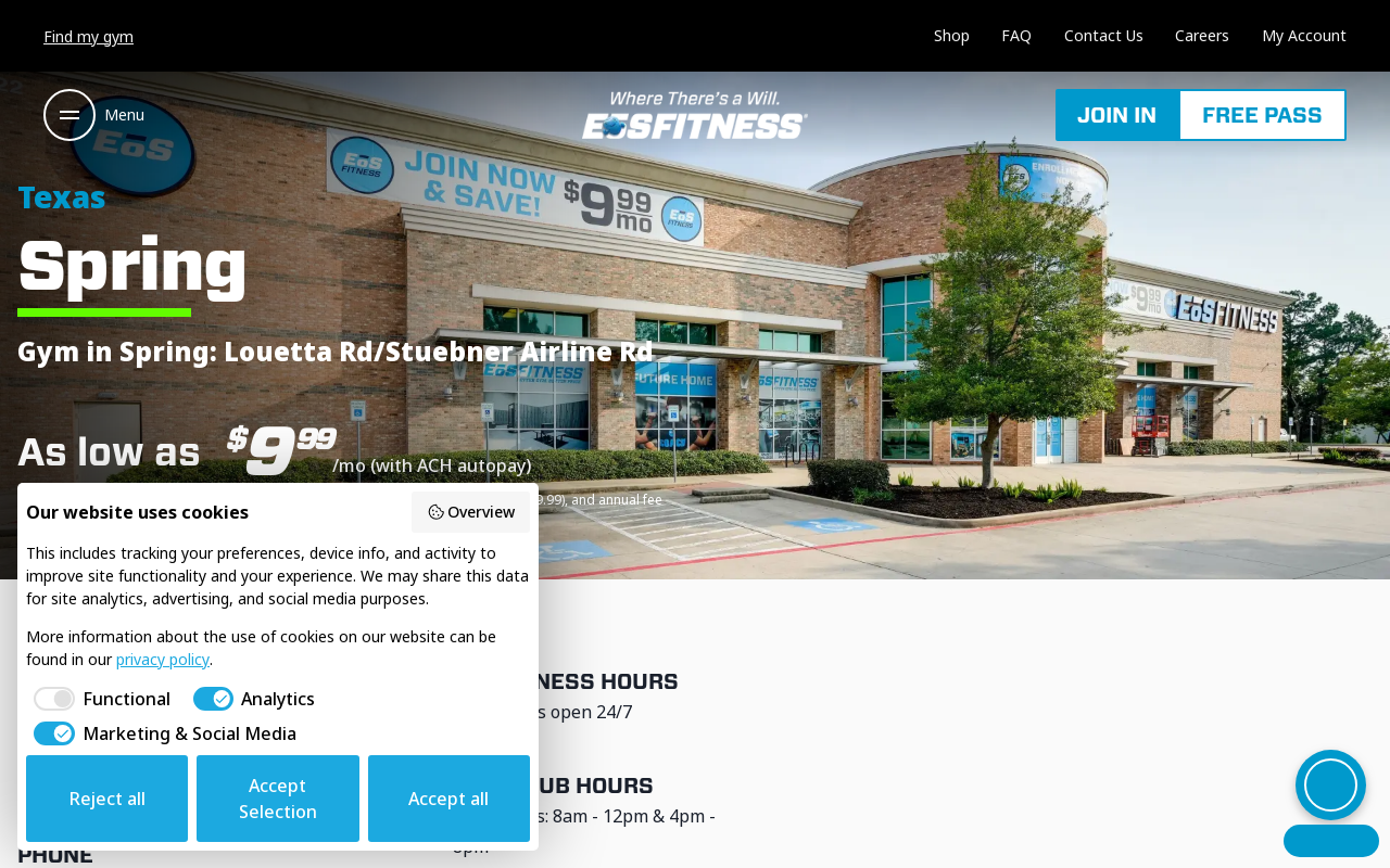 EōS Fitness — screenshot of their official website