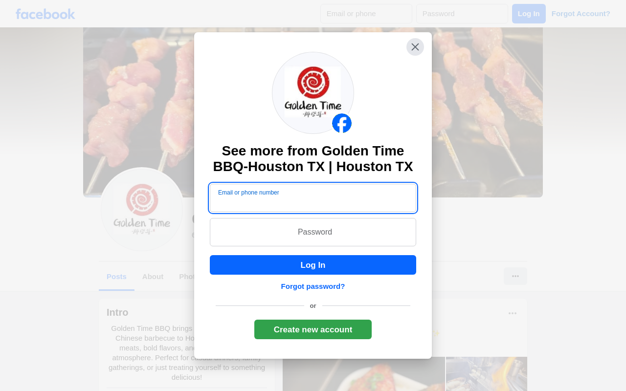 Golden Time BBQ — screenshot of their official website