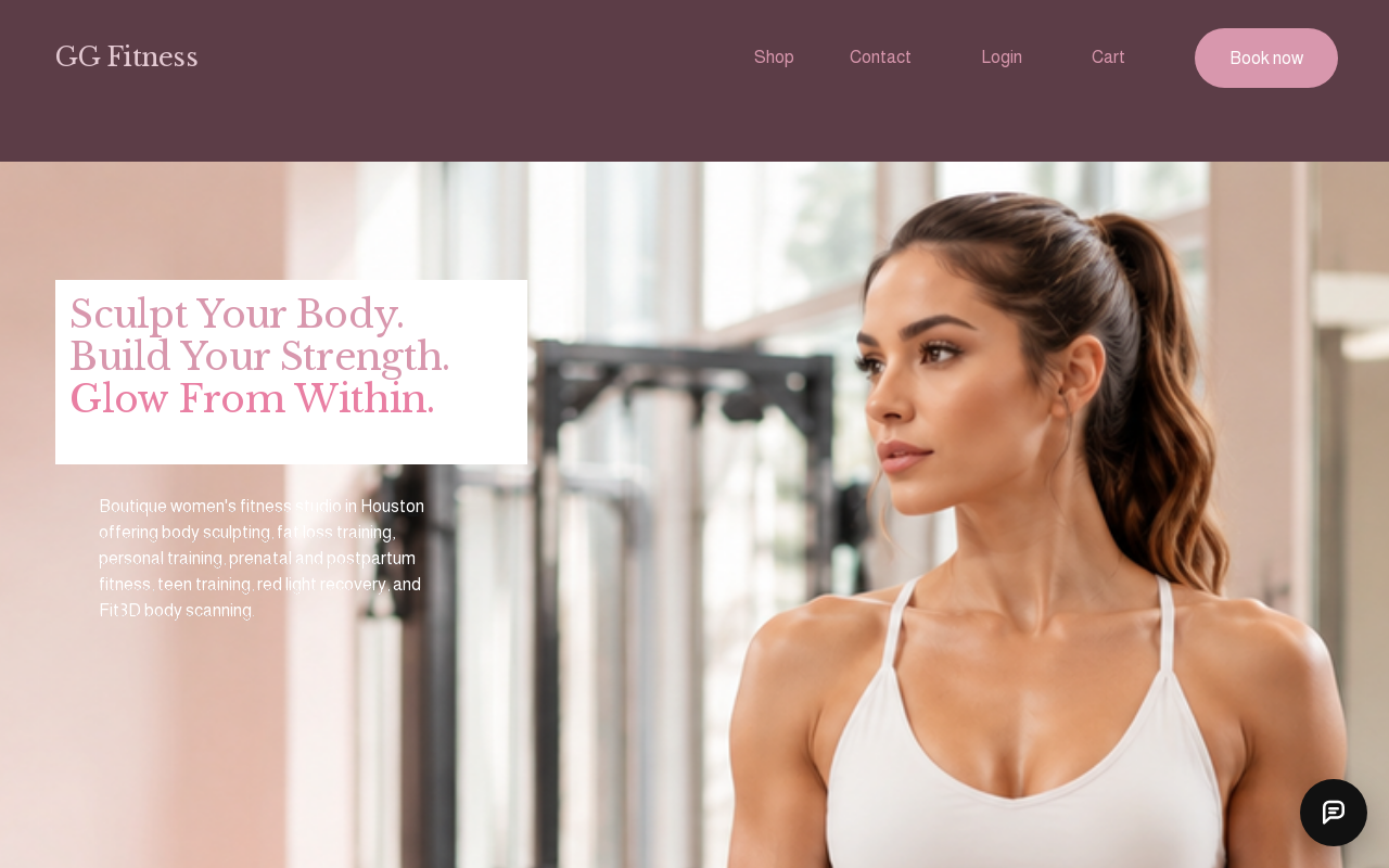Girl Glow Fitness — screenshot of their official website