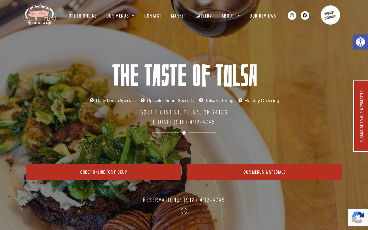 Boston Deli — screenshot of their official website