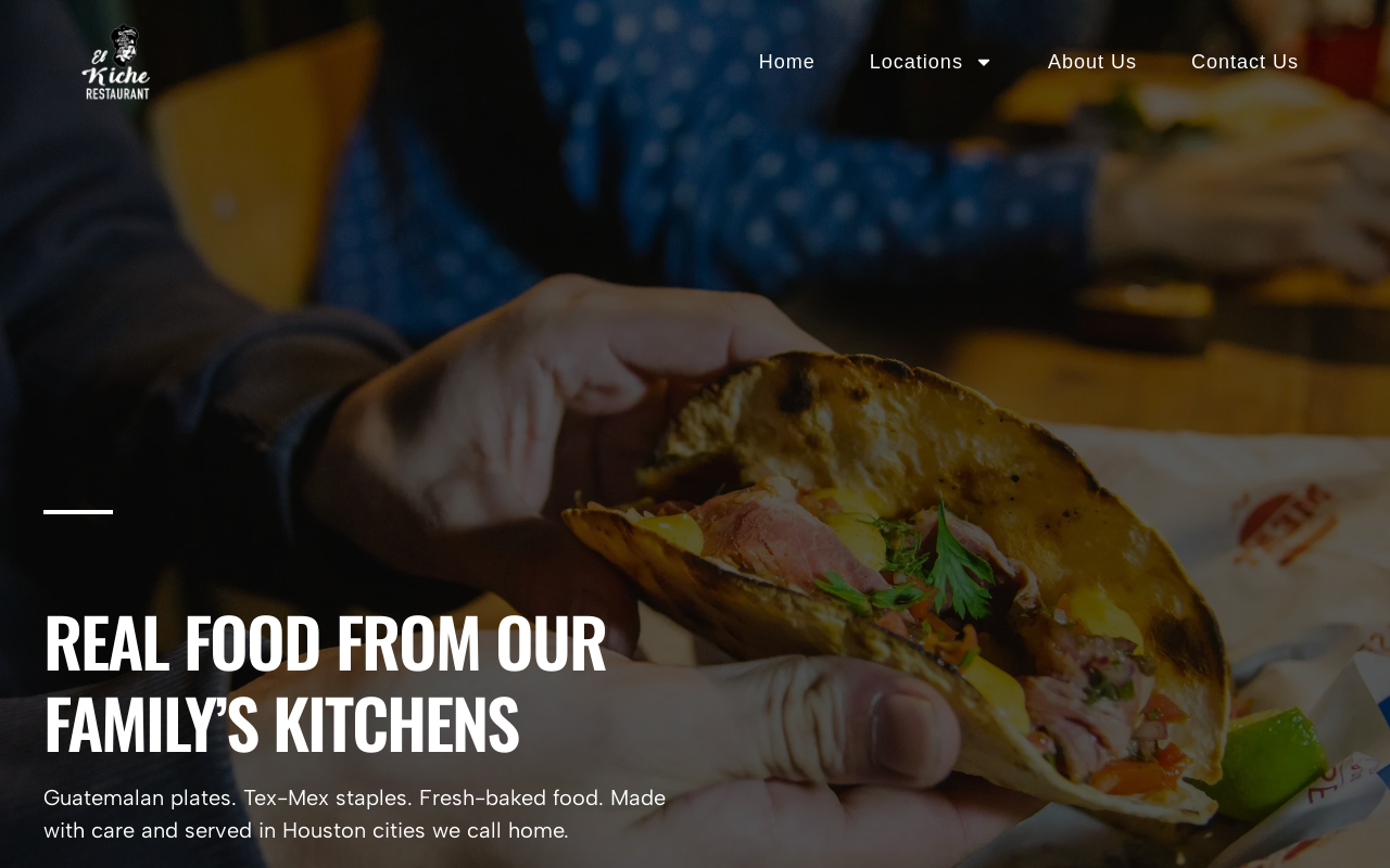 El Kiche Mexican Grill — screenshot of their official website