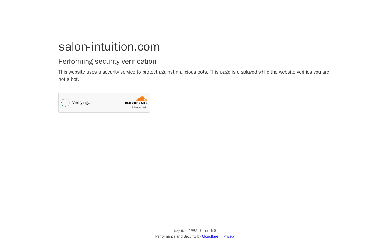Salon Intuition Hair Studio — screenshot of their official website