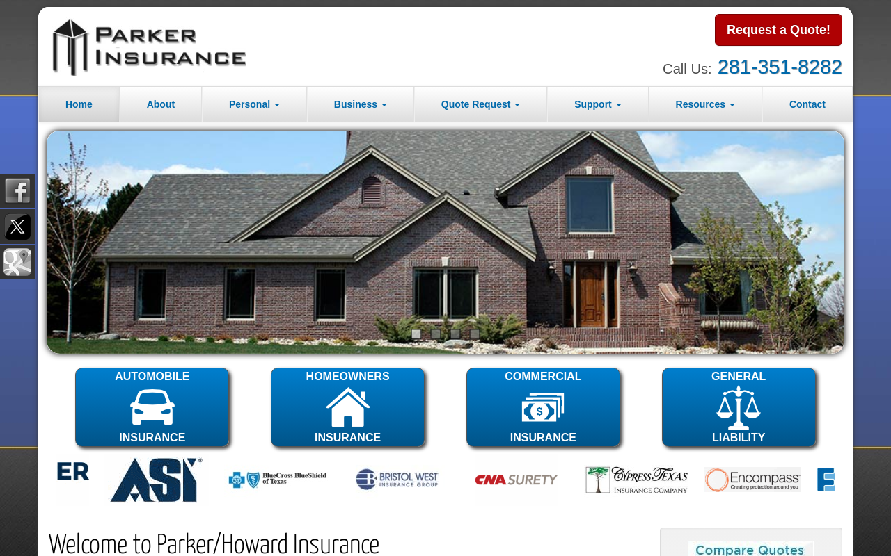 Parker & Howard Insurance — screenshot of their official website