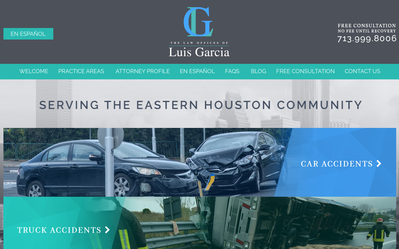 The Law Offices of Luis Garcia PLLC — screenshot of their official website