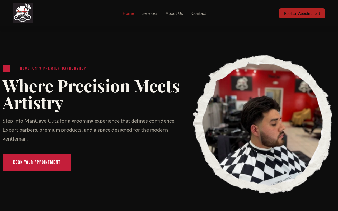Man Cave Cutz — screenshot of their official website