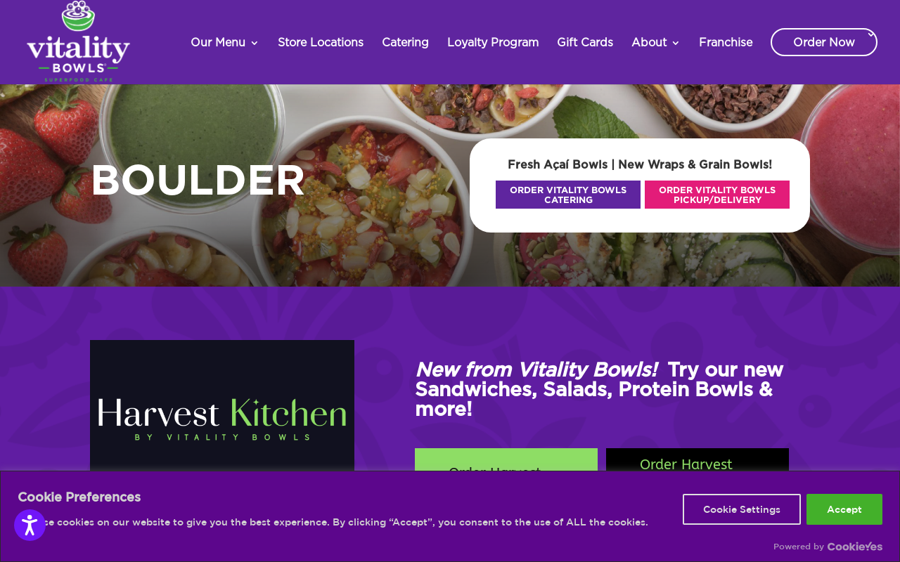 Vitality Bowls — screenshot of their official website