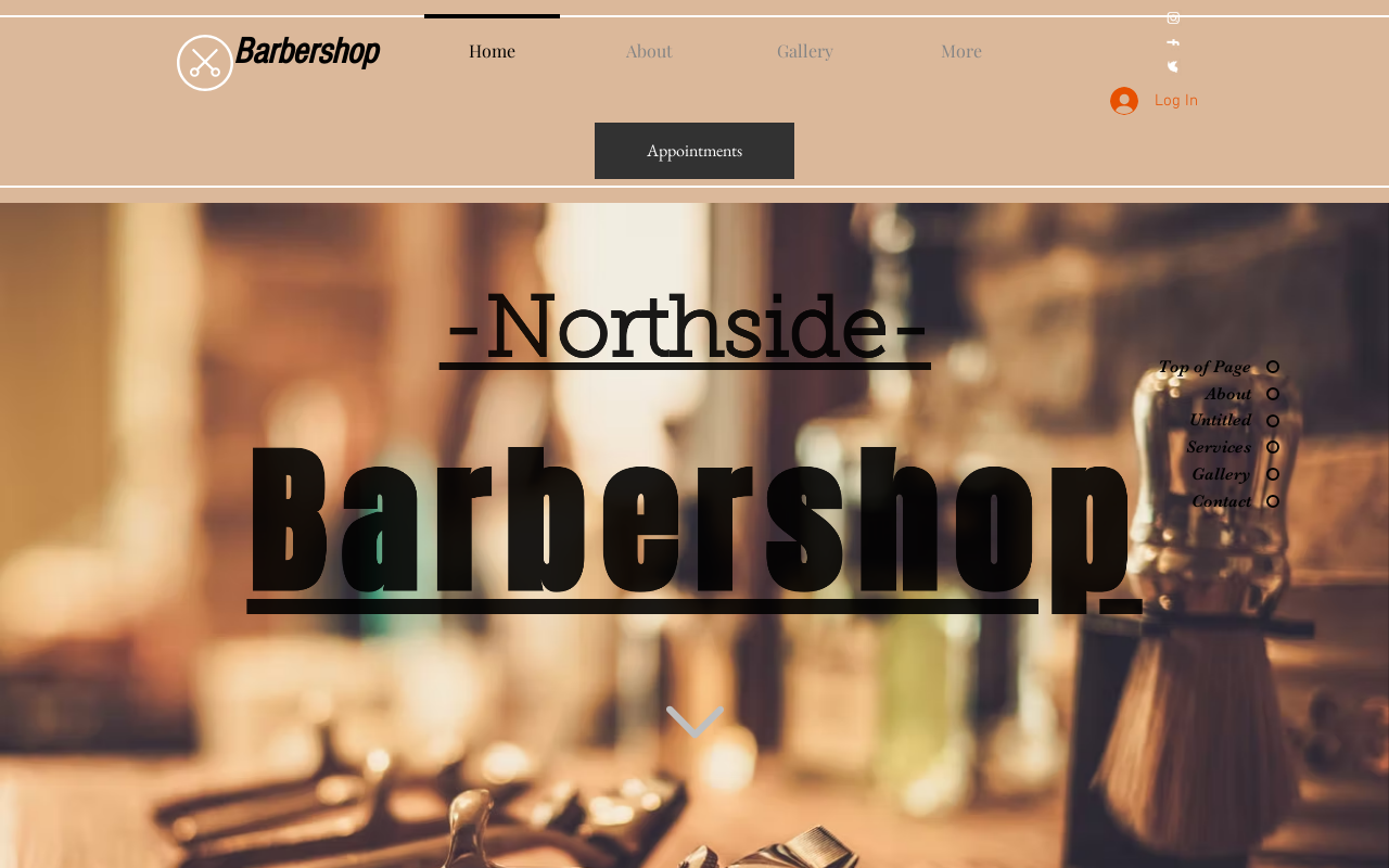 Northside Barbers — screenshot of their official website