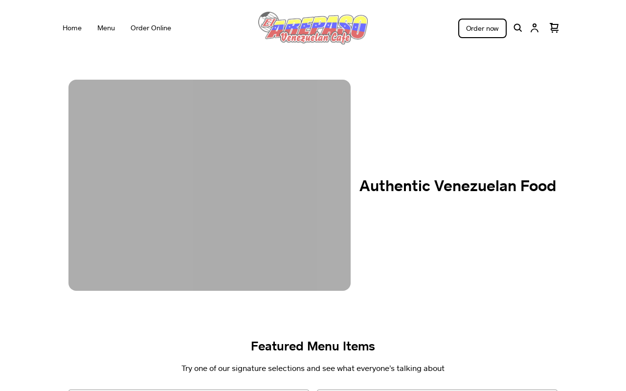 El Arepaso Venezuelan Cafe — screenshot of their official website