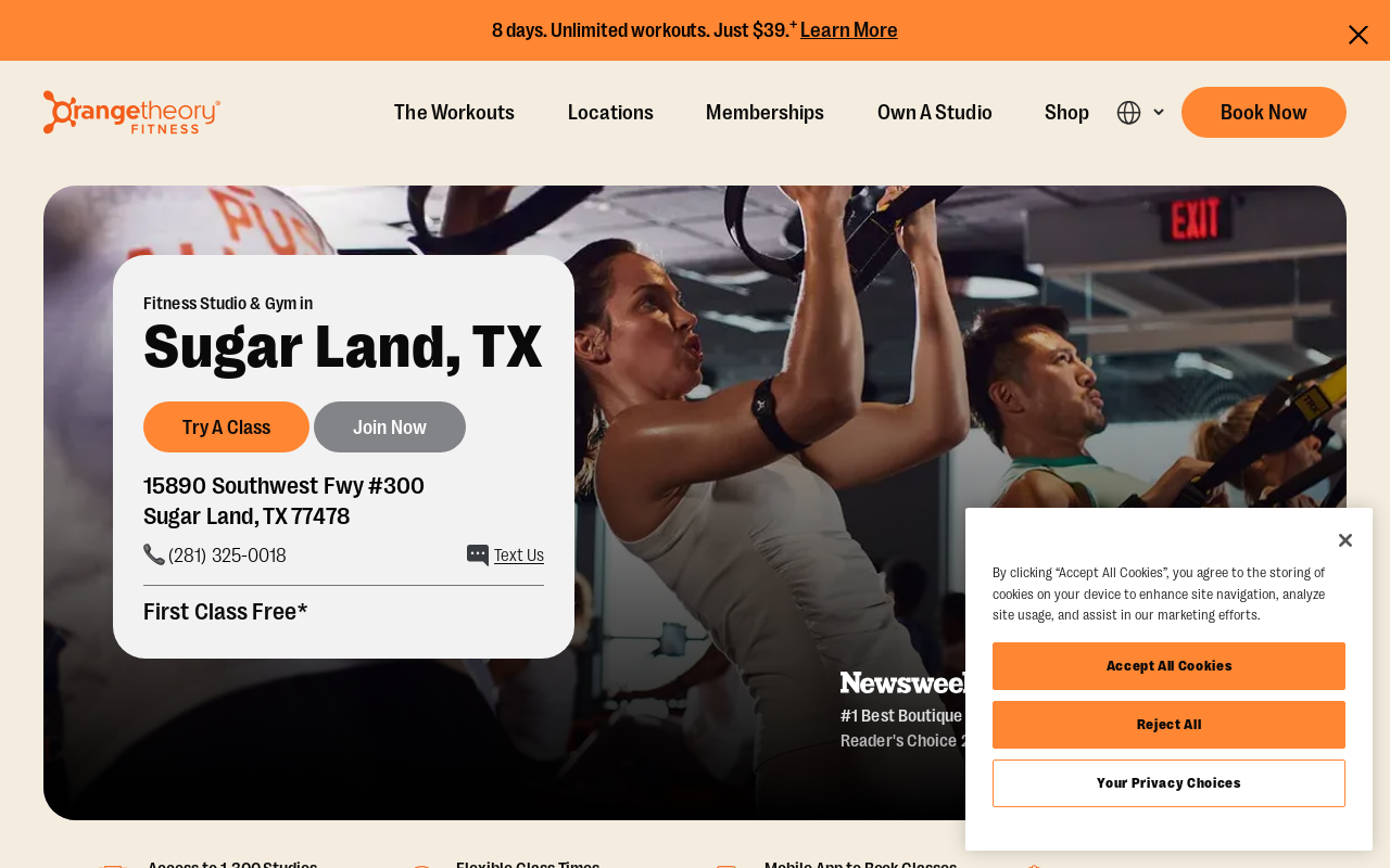 Orangetheory Fitness — screenshot of their official website