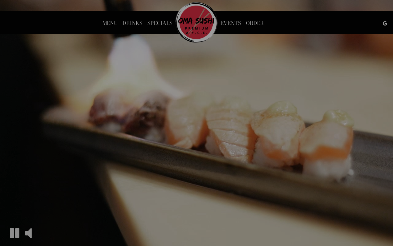 Oma Sushi — screenshot of their official website