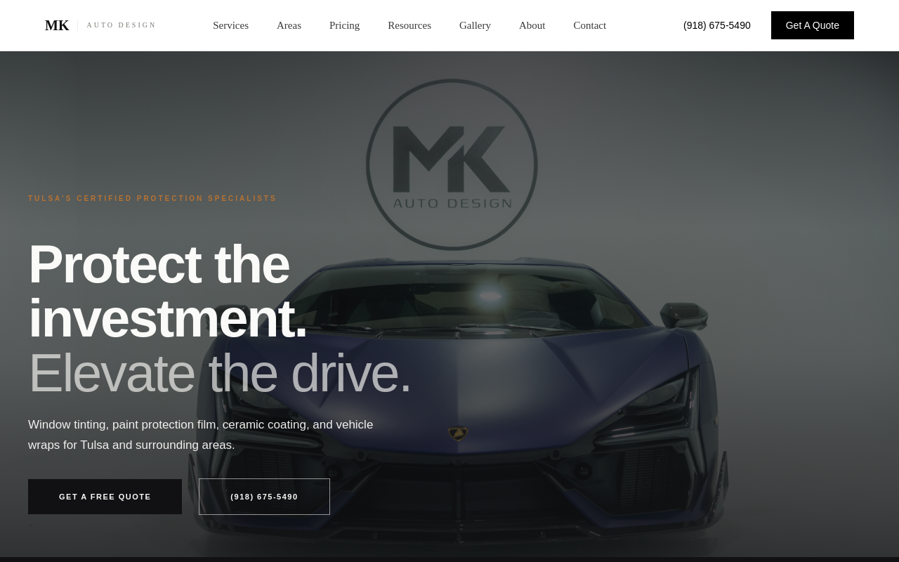 MK Auto Design LLC — screenshot of their official website