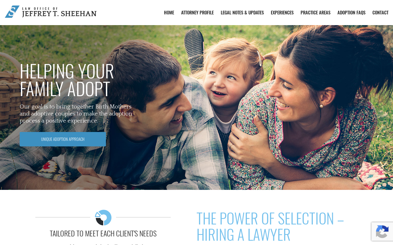 Law Office of Jeffrey T. Sheehan — screenshot of their official website