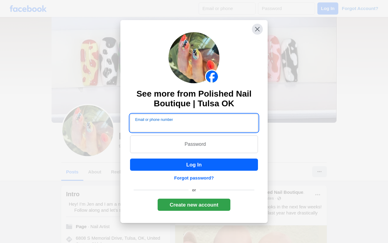 Polished Nail Boutique — screenshot of their official website