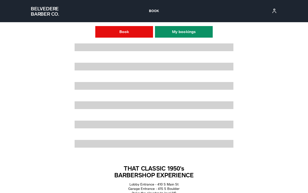 Belvedere Barber — screenshot of their official website