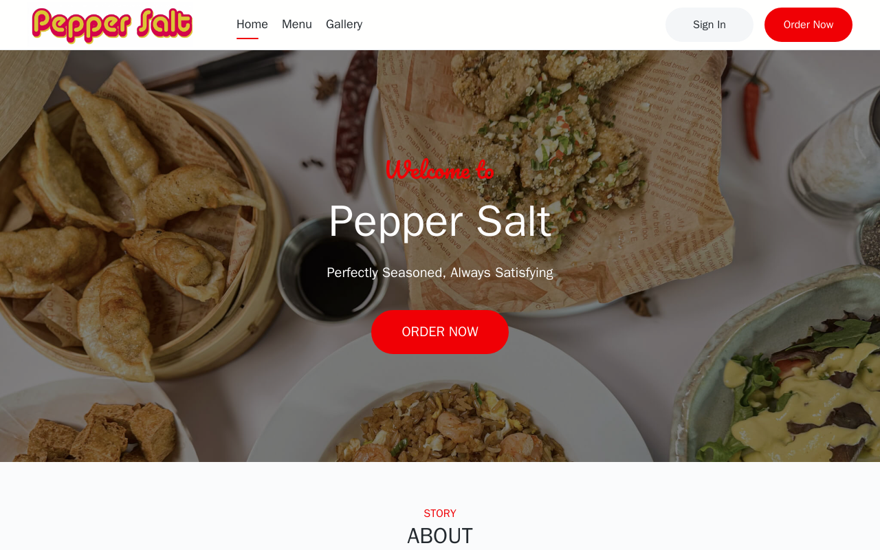 Pepper Salt — screenshot of their official website