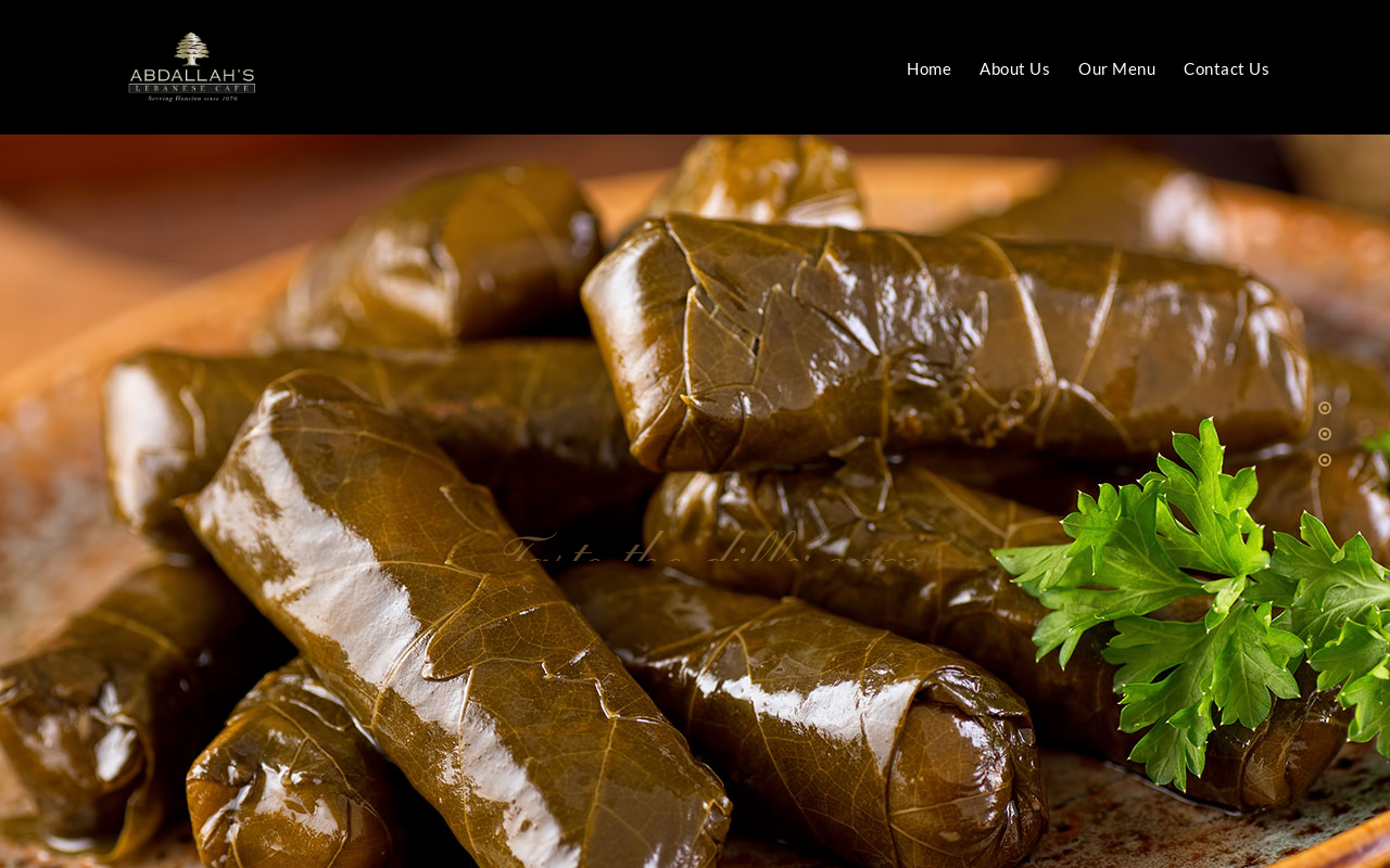 Abdallah's Lebaese Cafe — screenshot of their official website