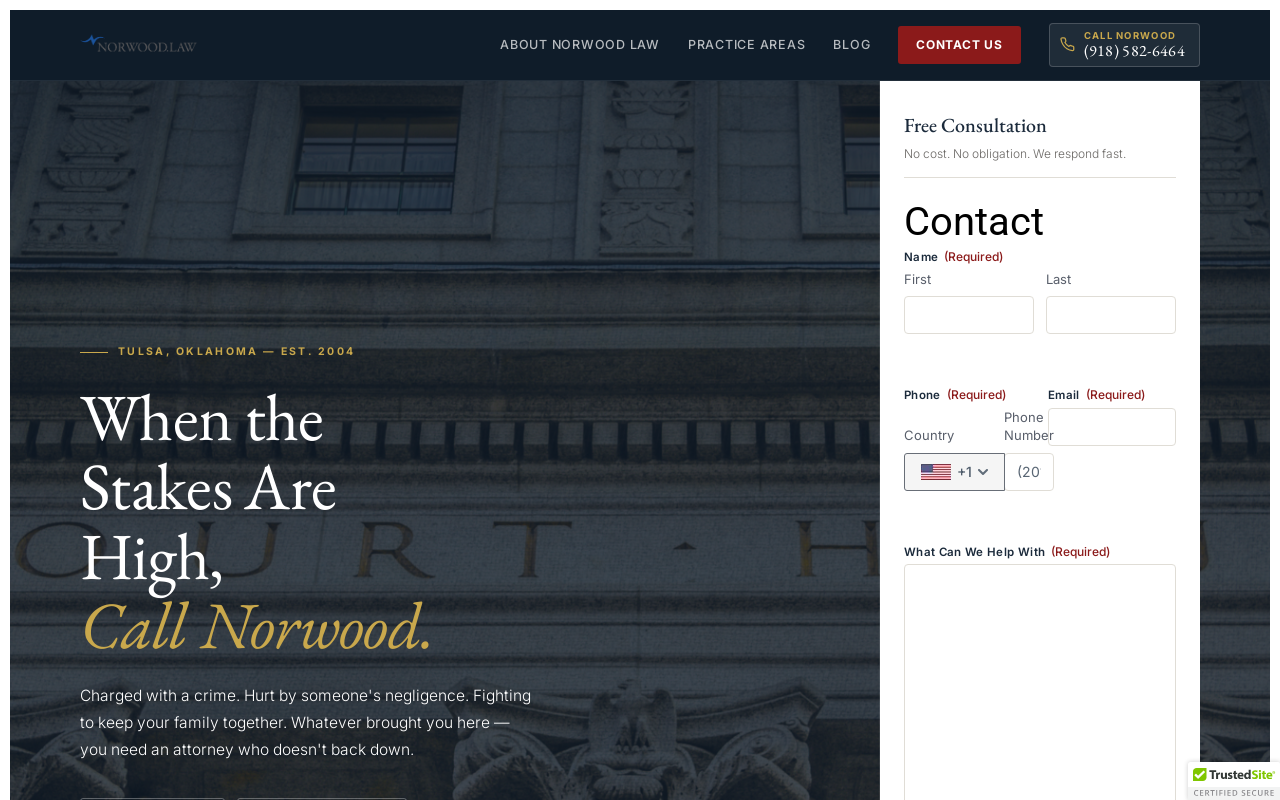 Norwood.Law — screenshot of their official website