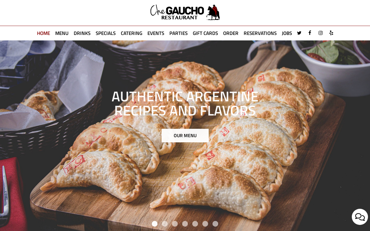 Che Gaucho — screenshot of their official website