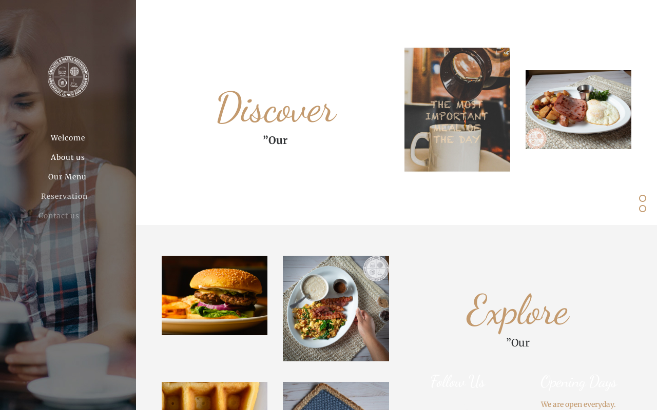 Omelette & Waffle — screenshot of their official website