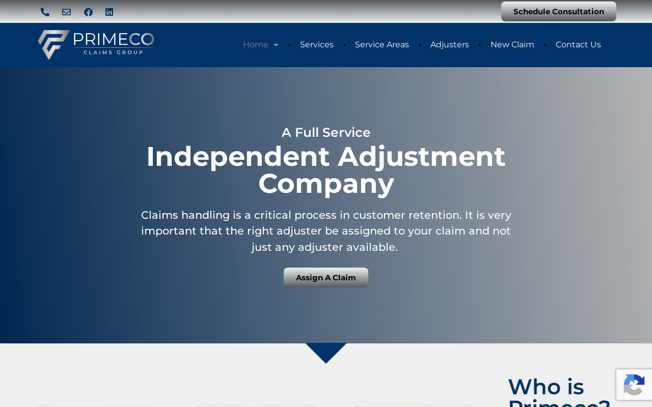 Primeco Claims Group — screenshot of their official website
