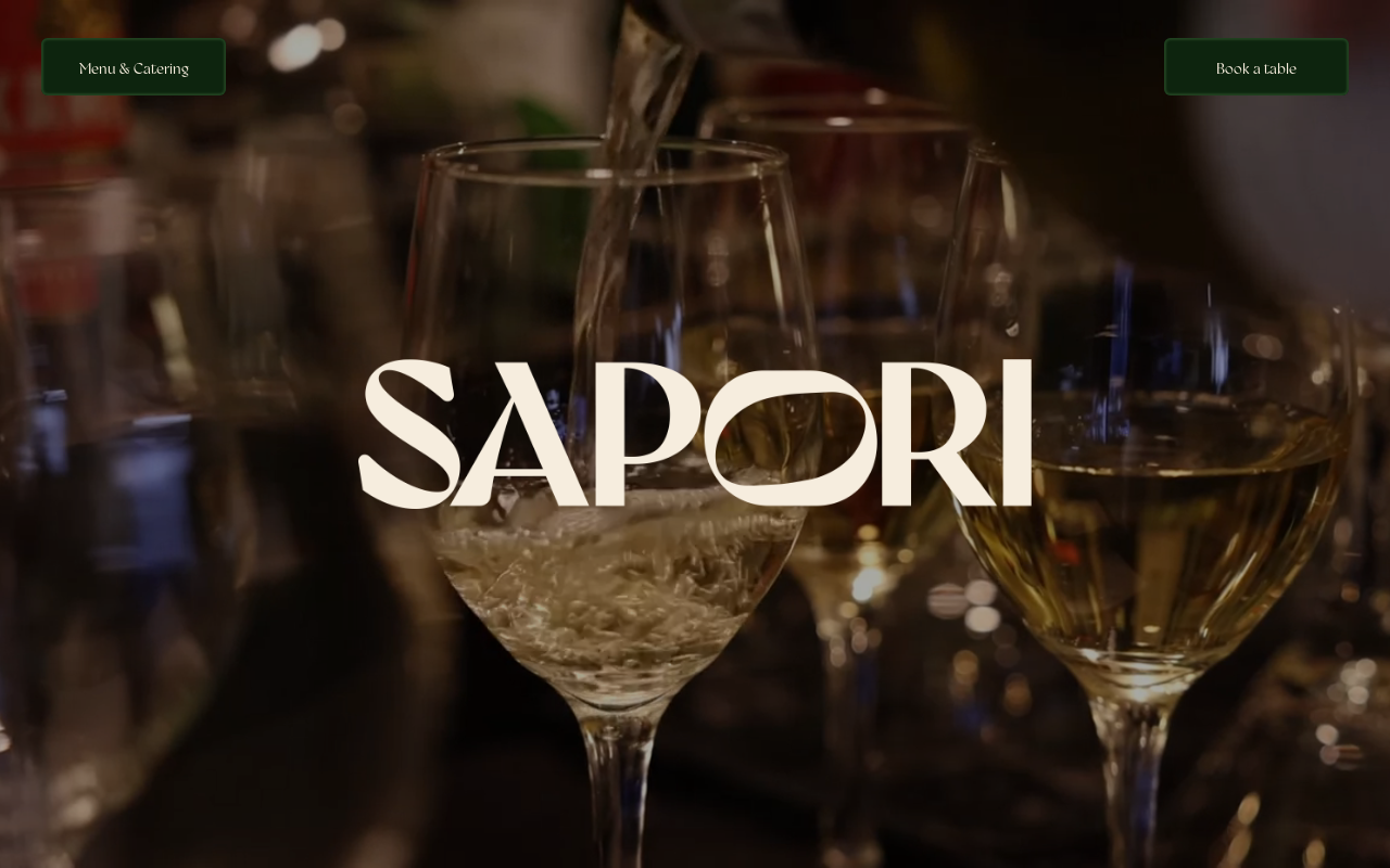 Sapori — screenshot of their official website