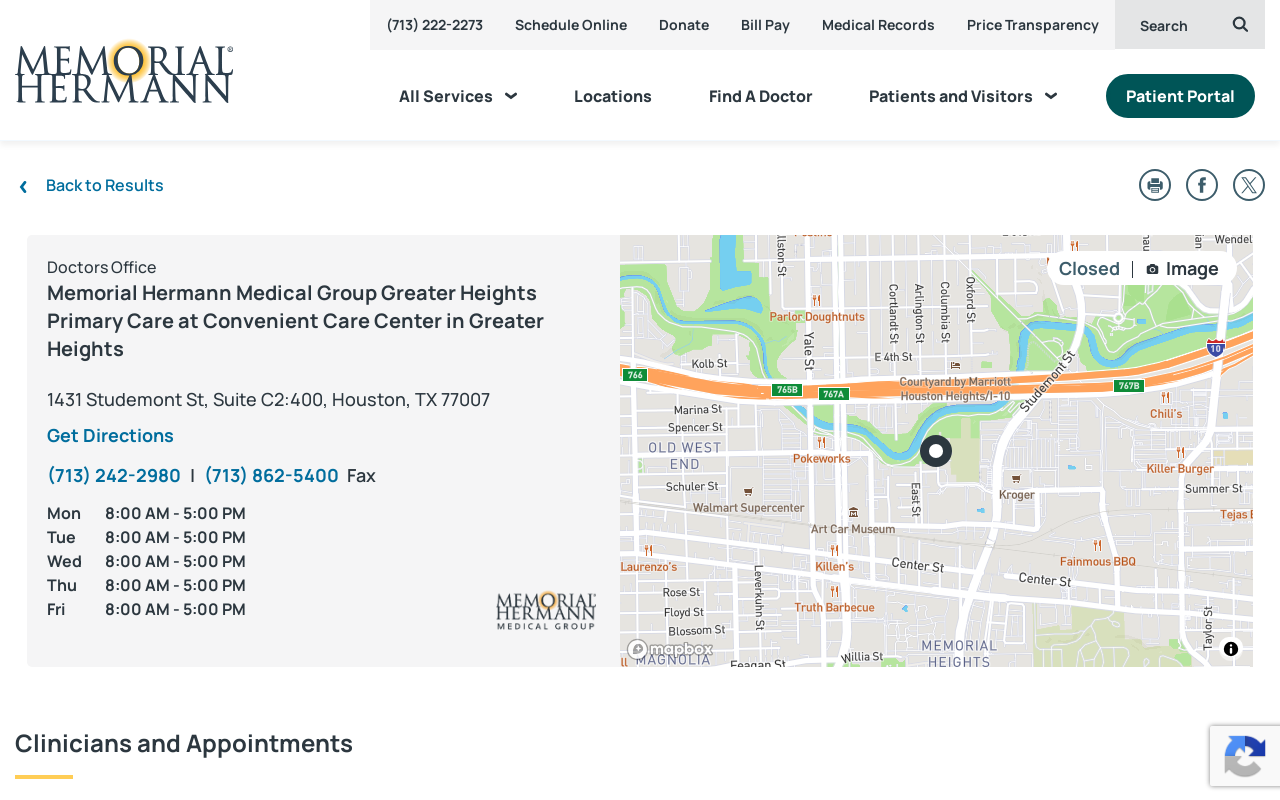 Memorial Hermann Medical Group — screenshot of their official website