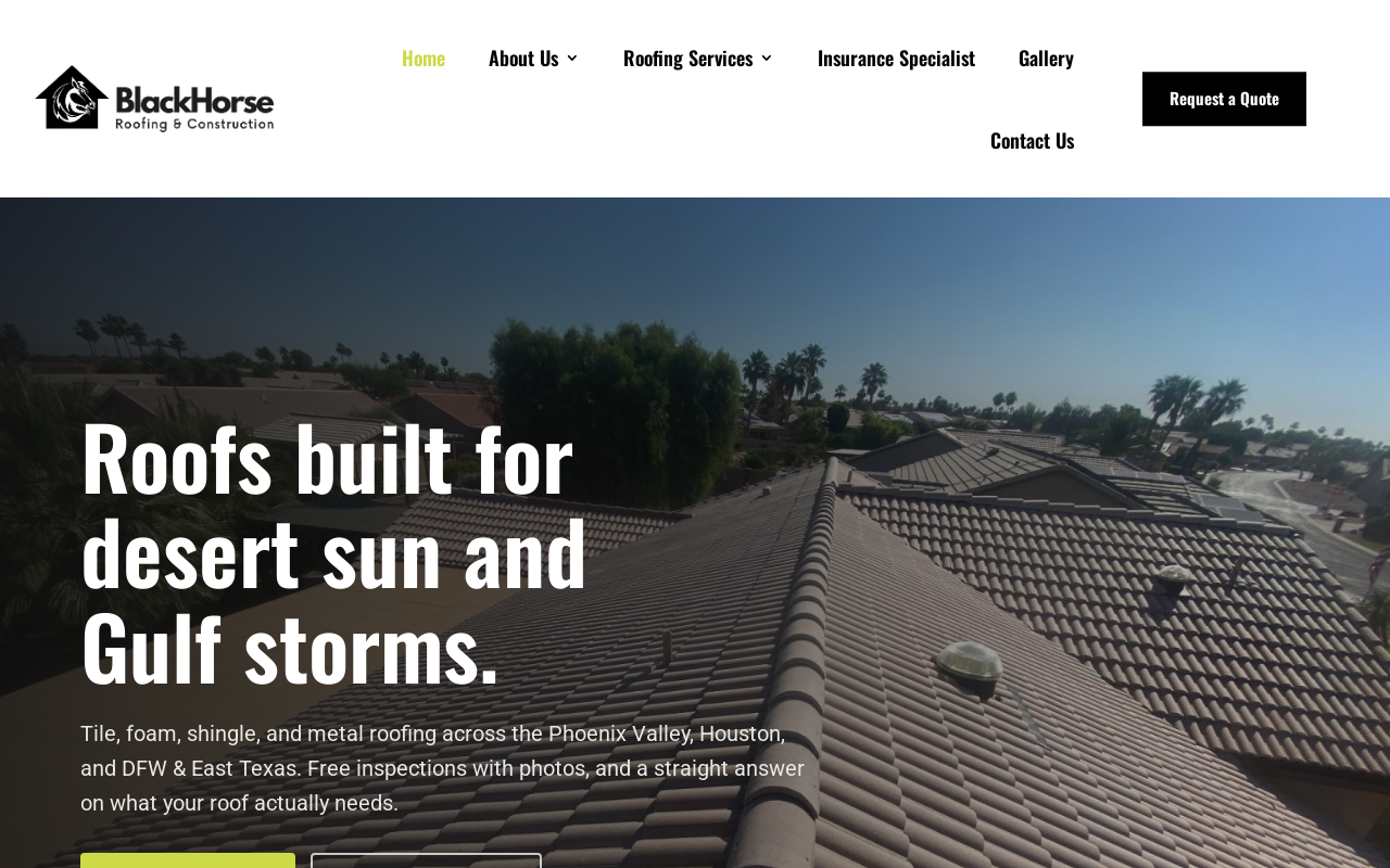 BlackHorse Roofing & Construction LLC — screenshot of their official website