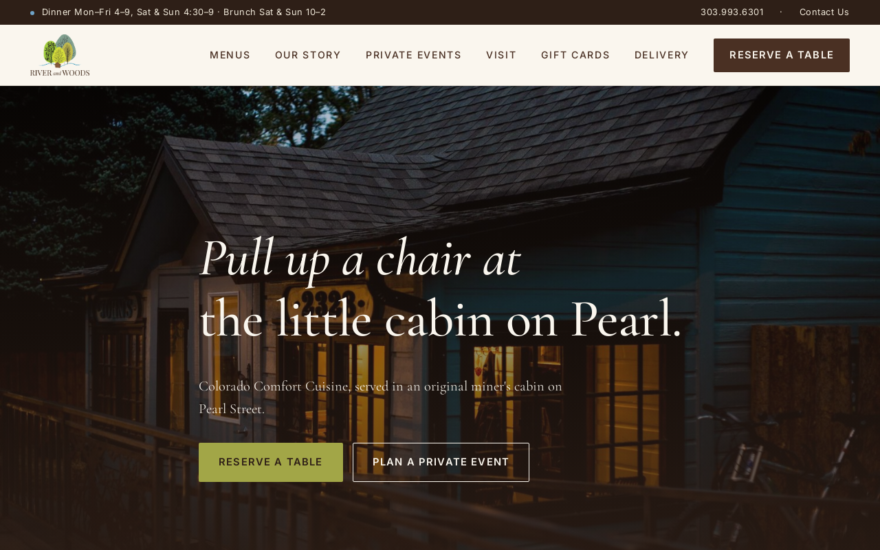 River and Woods — screenshot of their official website