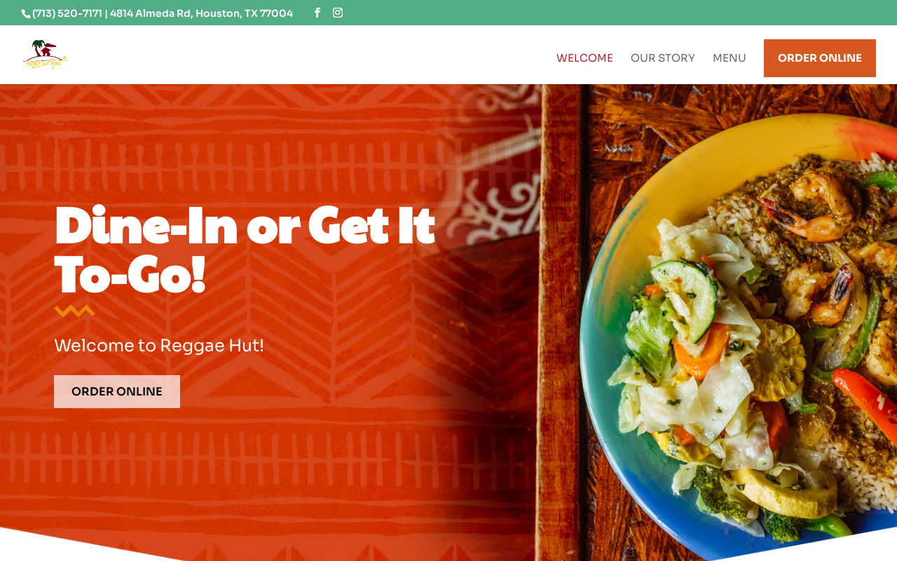 Reggae Hut — screenshot of their official website