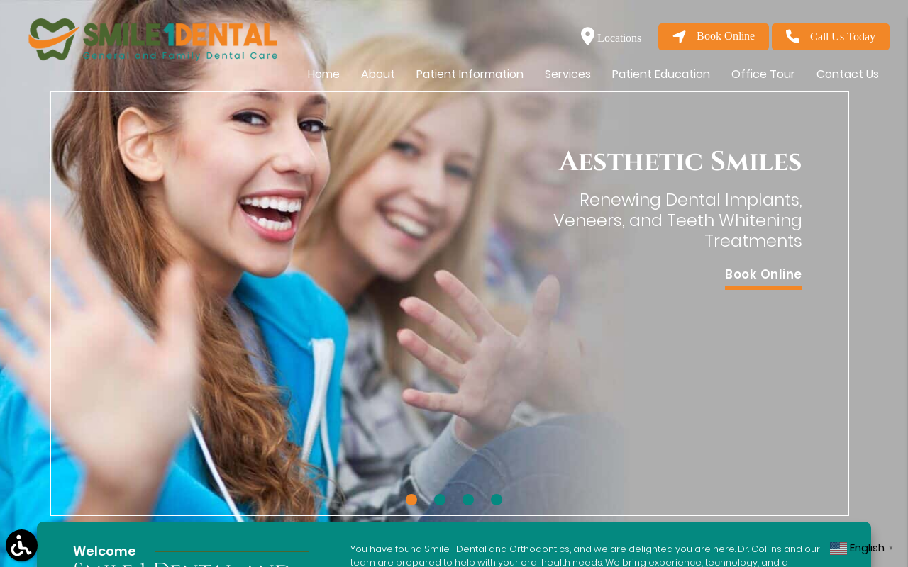 Smile 1 Dental — screenshot of their official website