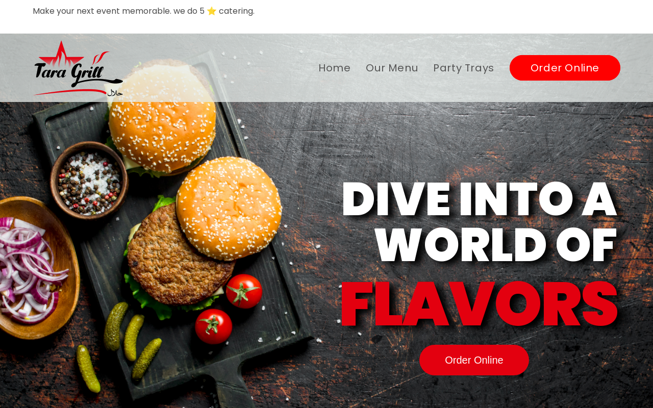 Tara Grill — screenshot of their official website
