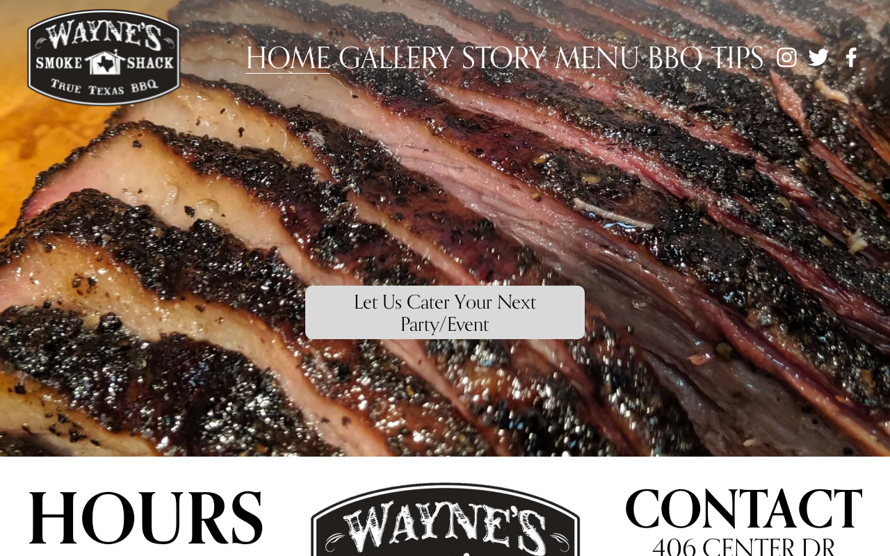 Wayne's Smoke Shack — screenshot of their official website