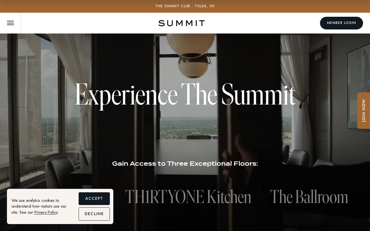 Summit Club — screenshot of their official website
