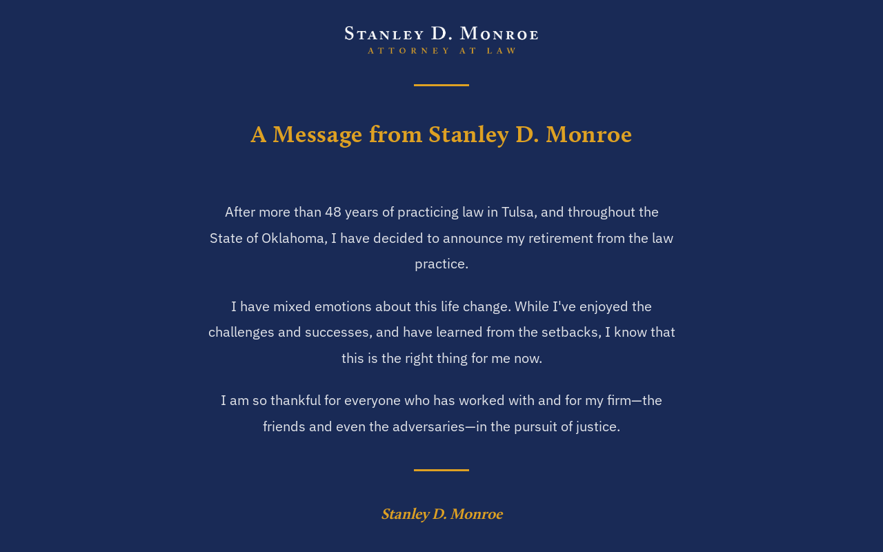 Law Office of Stanlet D Monroe — screenshot of their official website