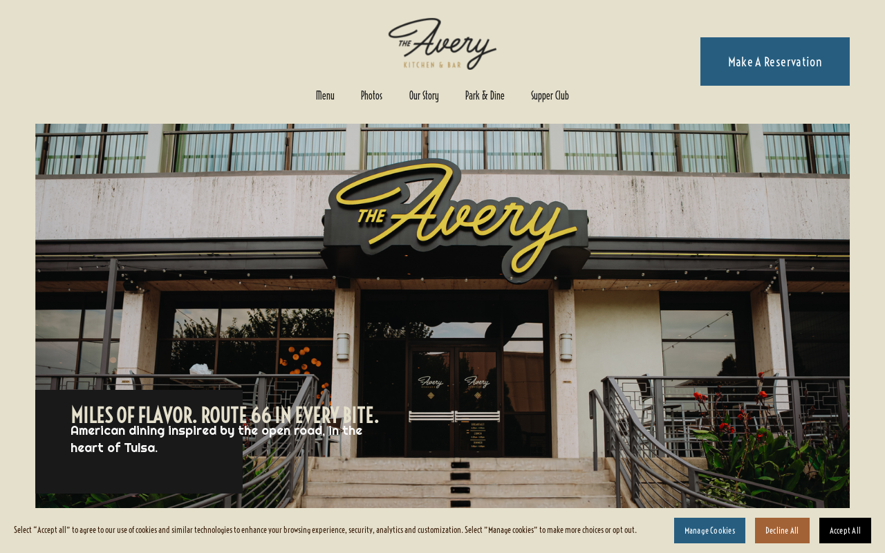 The Avery — screenshot of their official website