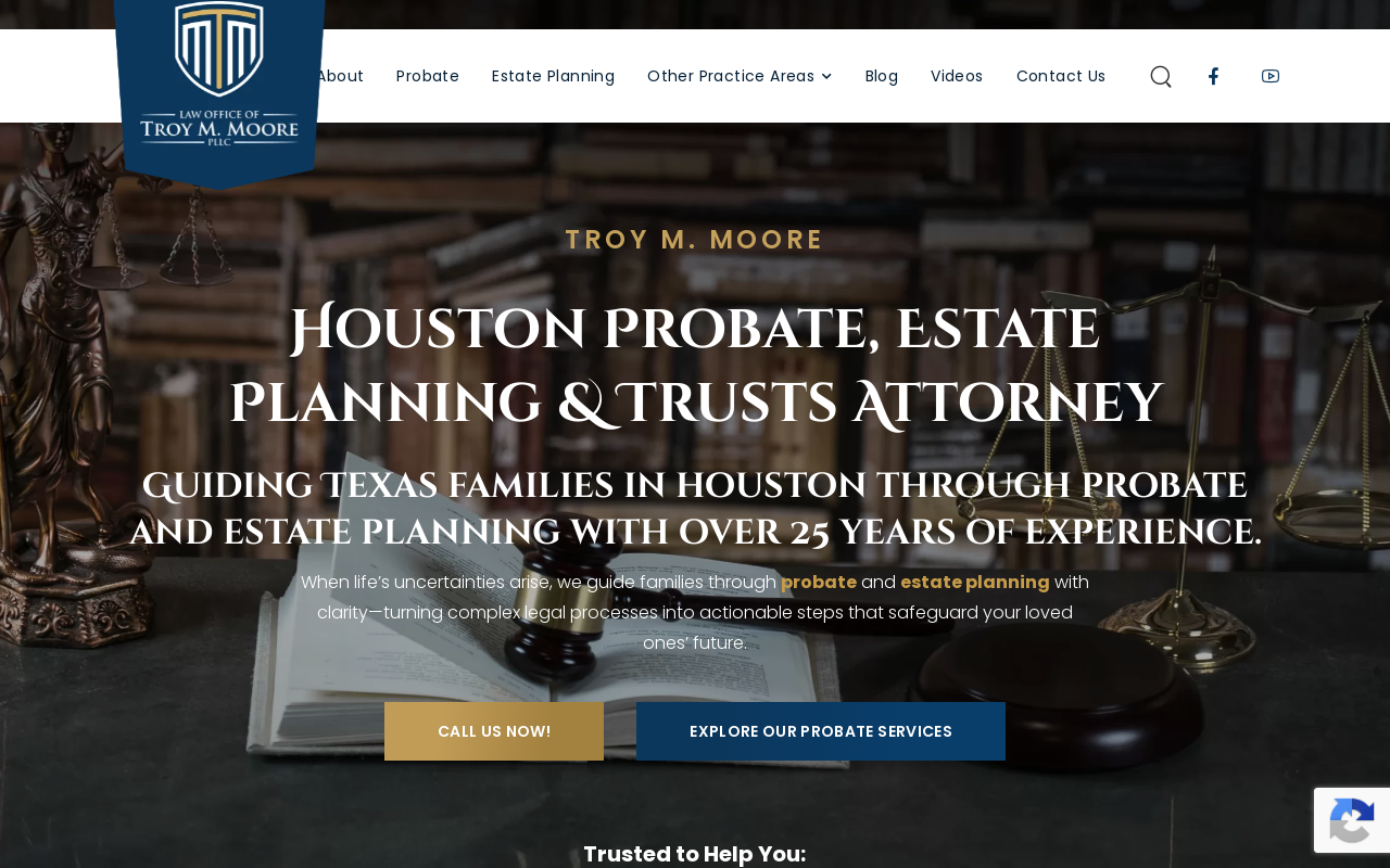 Law Office of Troy M. Moore, PLLC — screenshot of their official website